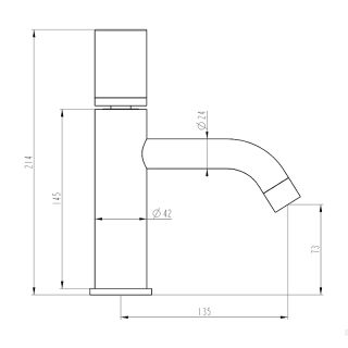 Смеситель для раковины Boheme Stick 121-GG.4 золото